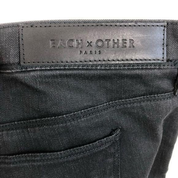 Each x Other Contrast Panel Moto Jeans Knee Slit - Picture 12 of 13